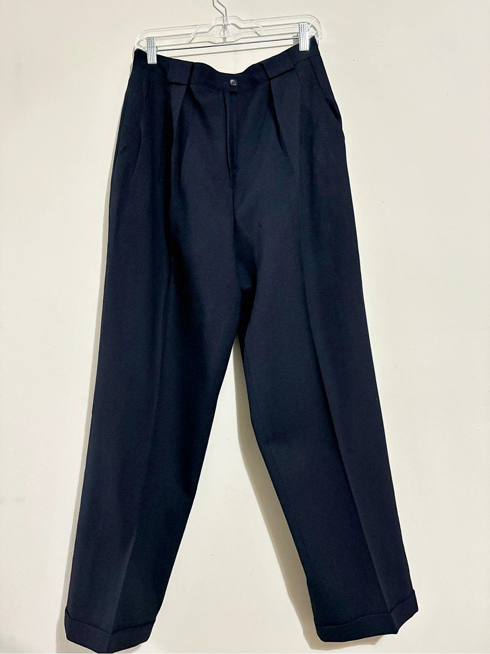 Wool Jones New York Women's Trousers Black Size 12 Like New Office Wear #0182